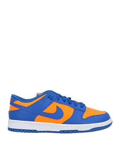 NIKE Sneakers Orange Leather, Textile fibers
