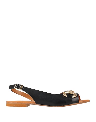 VINCENT VEGA Sandals Black Calfskin