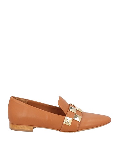 OVYÉ Loafers Camel Leather