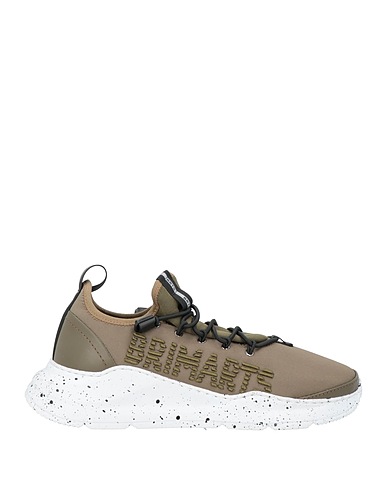 BRIMARTS Sneakers Military green Leather, Textile fibers