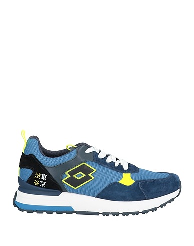 LOTTO LEGGENDA Sneakers Blu navy Pelle, Fibre tessili