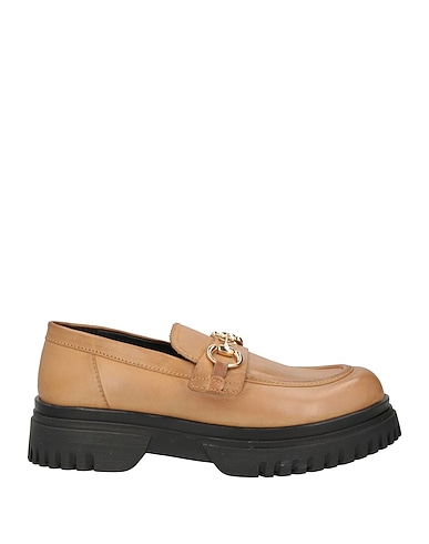 EMANUÉLLE VEE Loafers Camel Leather