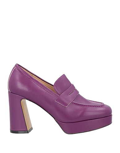 EMANUÉLLE VEE Loafers Mauve Leather