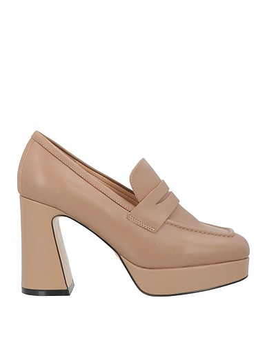 EMANUÉLLE VEE Loafers Taupe Leather