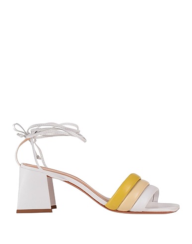MISS UNIQUE Sandals White Leather
