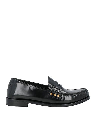 SAINT LAURENT Loafers Black Leather