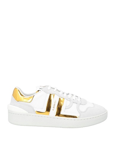 LANVIN Sneakers Light grey Leather, Textile fibres