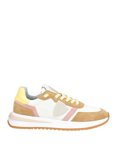 PHILIPPE MODEL Sneakers White Leather, Textile fibers