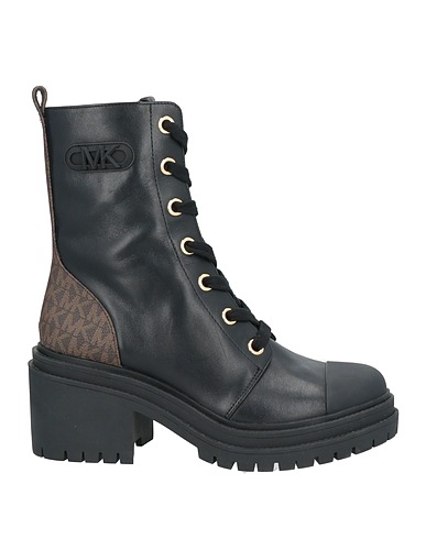 MICHAEL MICHAEL KORS Ankle boot Black Leather, PVC - Polyvinyl chloride