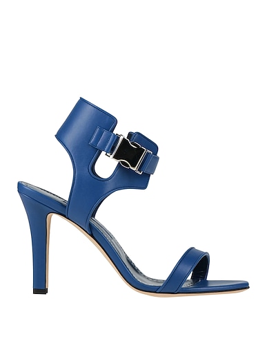 MANOLO BLAHNIK Sandals BLU Leather