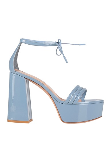 GIANVITO ROSSI Sandals Sky blue Leather