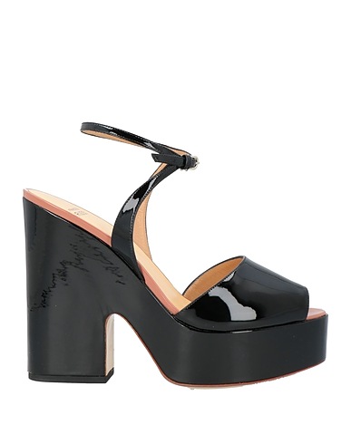 FRANCESCO RUSSO Sandals Black Leather