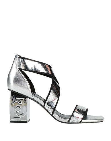 LIU •JO Sandals Silver Textile fibres