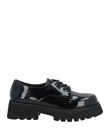 MANUFACTURE D'ESSAI Laced shoes Black Textile fibers