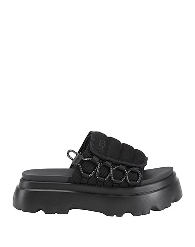 UGG Sandalen Schwarz Leder, Gewebefasern