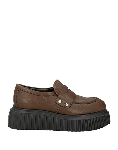 AGL Loafers Military green Leather