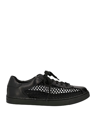 GIANVITO ROSSI Sneakers Black Calfskin, Textile fibers