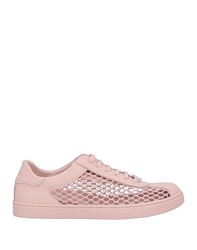 GIANVITO ROSSI Sneakers Pink Calfskin, Textile fibers