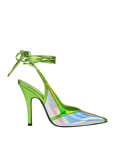 THE ATTICO Pumps Limettengrün Leder, Andere Fasern