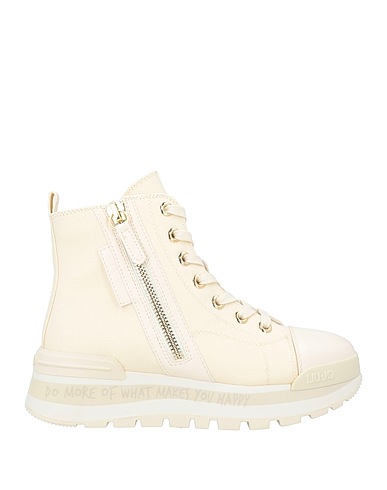 LIU •JO Stivaletti Off white Fibre tessili