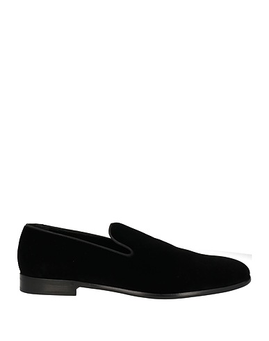 DOLCE&GABBANA Loafers Black Textile fibres, Goat skin
