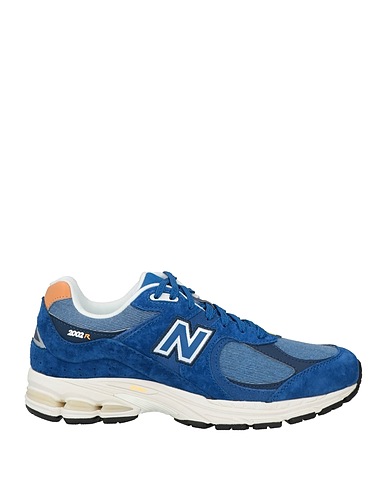 NEW BALANCE Sneakers Blue Leather, Textile fibers