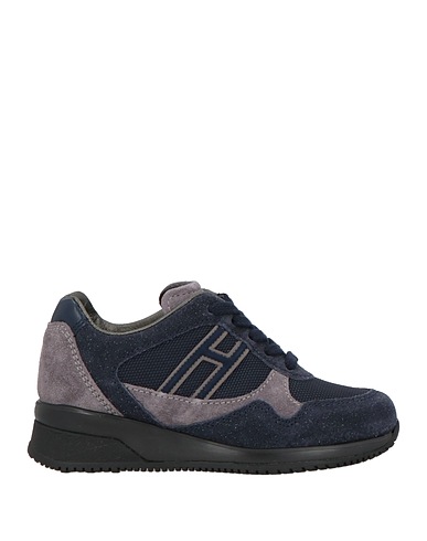 HOGAN Sneakers Midnight blue Leather, Textile fibres