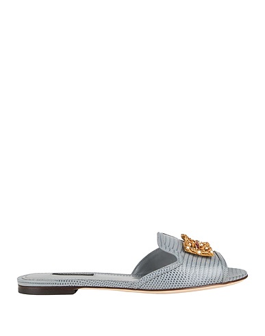 DOLCE&GABBANA Sandals Grey Calfskin