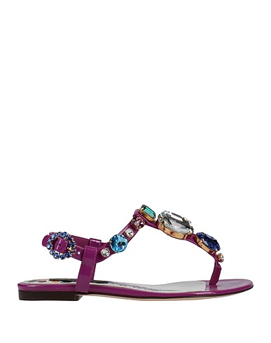 DOLCE&GABBANA Flip flops Mauve Calfskin