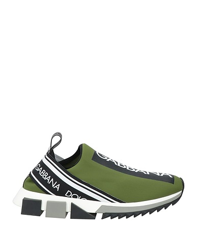 DOLCE&GABBANA Sneakers Military green 50% Polyamide, 20% Elastane, 15% Polyurethane, 15% Viscose