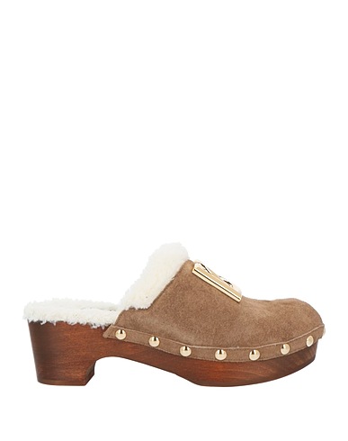 DOLCE&GABBANA Mules και τσόκαρα Χακί Δέρμα, Ίνες υφασμάτων