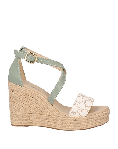 NERO GIARDINI Espadrilles Sage green Leather
