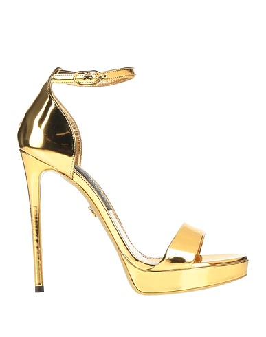 DOLCE&GABBANA Sandals Gold 60% Polyurethane, 40% Polyester