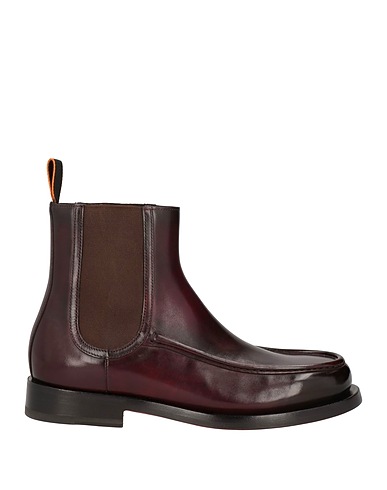 SANTONI Ankle boot Burgundy Leather