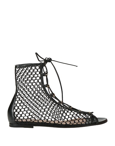 GIANVITO ROSSI Ankle boot Black Textile fibers, Leather