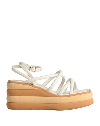 EMANUÉLLE VEE Sandals Off white Leather