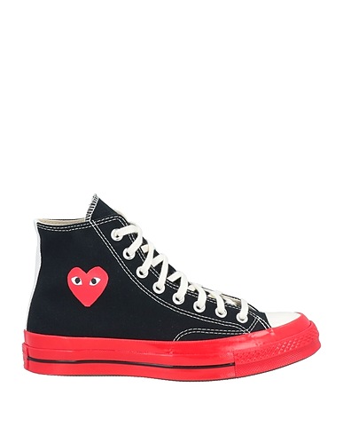 CONVERSE x COMME des GARÇONS PLAY Sneakers Black Textile fibres