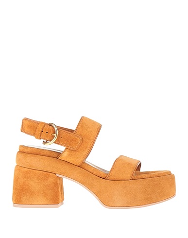 GIANVITO ROSSI Sandali Giallo ocra Pelle
