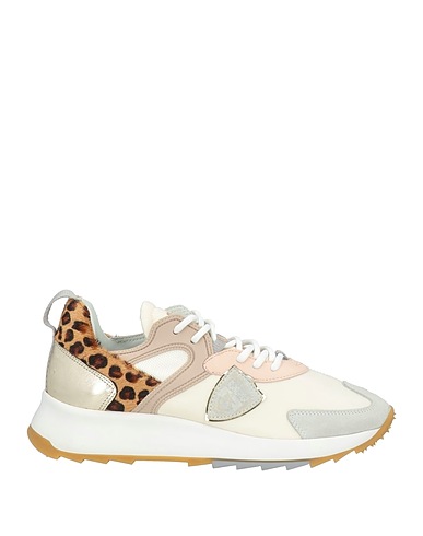 PHILIPPE MODEL Sneakers Ivory Leather, Textile fibers