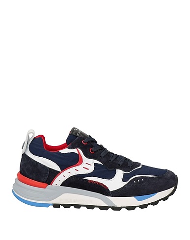 VOILE BLANCHE Sneakers Midnight blue Leather, Textile fibres