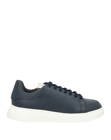EMPORIO ARMANI Sneakers Navy blue Leather