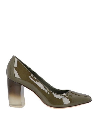 TORY BURCH Pump Military green Leather