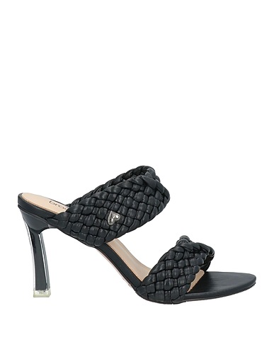 TUA BY BRACCIALINI Sandals Black Textile fibres