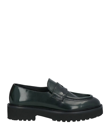 DOUCAL'S Loafers Dark green Leather