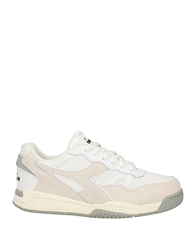 DIADORA Sneakers Off white Leather, Textile fibres