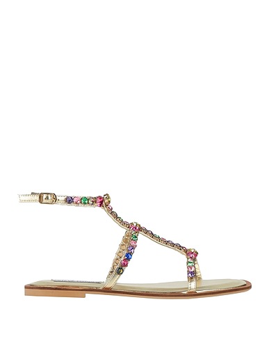 STEVE MADDEN Sandals Gold Textile fibres