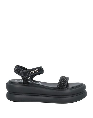 LIU •JO Sandals Black Textile fibres