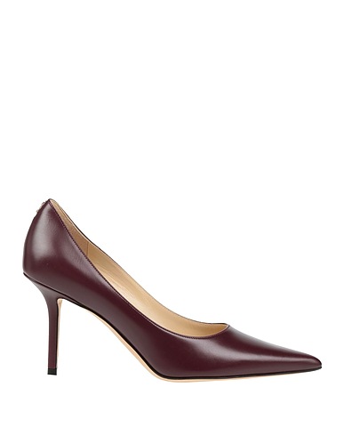 JIMMY CHOO Décolleté Bordeaux Pelle di vitello