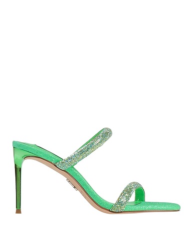 STEVE MADDEN Sandali Verde Fibre tessili, Altre Fibre