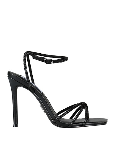 STEVE MADDEN Sandali Nero Fibre tessili, Altre Fibre